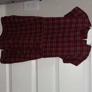 Zara Burgundy Plaid Dress